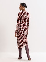 Phase Eight Red Check Midi Dress - Image 2 of 7