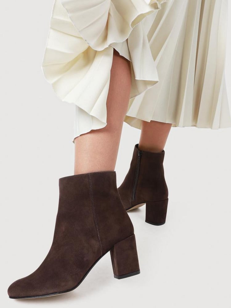 Jones Bootmaker Brown Neptune Heeled Ankle Boots - Image 1 of 5 Jones Bootmaker Brown Neptune Heeled Ankle Boots - Image 1 of 5
