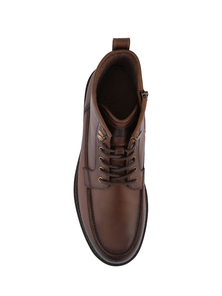 Jones Bootmaker Brown Essex Chunky Leather Boots - Image 5 of 5 Jones Bootmaker Brown Essex Chunky Leather Boots - Image 5 of 5
