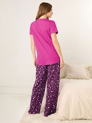 M&Co Slow Sundays Short Sleeve Wide Leg Pyjamas Set - Imagen 3 de 5