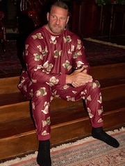 BadRhino Big & Tall Teddy Bear Christmas Fleece Set - Imagen 1 de 2