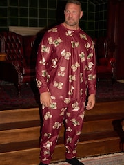 BadRhino Big & Tall Teddy Bear Christmas Fleece Set - Imagen 2 de 2