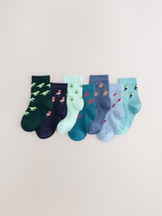 Summer All Over Print Cotton Rich Socks 7 Pack - Image 1 of 3
