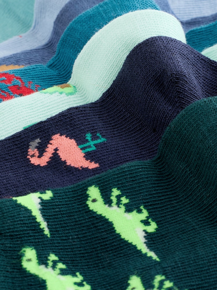 Summer All Over Print Cotton Rich Socks 7 Pack - Image 3 of 3