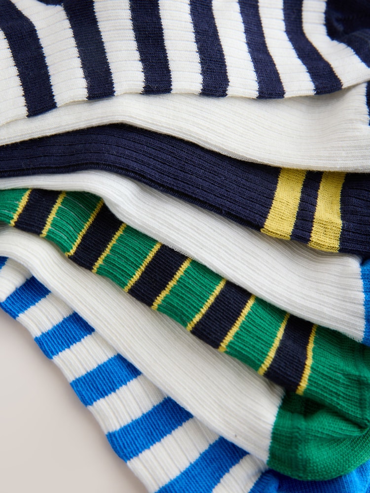 Varsity - Kokvilnas svītrainas zeķes 7 iepakojumā - Attēls 3 no 3