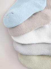 Neutral Faces Cushioned Footbed Cotton Rich Ribbed Socks 5 Pack - Image 2 of 3