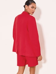 Lipsy Red Cross Hatch Tailored Blazer - Image 4 of 5