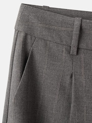 Mango Grey Pleated Wide Leg Trousers - Image 6 of 6
