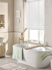 White Serene Made To Measure 50mm Sunwood Fauxwood Venetian Blinds - Image 5 of 5
