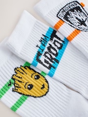 Marvel Groot - License Cotton Rich Ribbed Sports Socks 3 Pack - Imagen 2 de 3