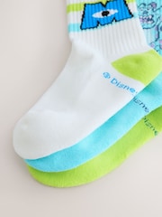 Monsters Inc License Cotton Rich Ribbed Sports Socks 3 Pack - Image 3 of 3