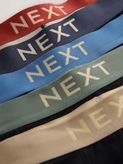 Black Red/Blue Pastel Waistband - Hipsteru bokseršortu 5 iepakojums - Attēls 8 no 9