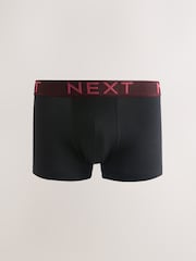 Black Red/Blue Textured Waistbands Hipster Boxers 5 Pack - Image 2 of 9