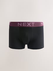 Black Red/Blue Textured Waistbands Hipster Boxers 5 Pack - Image 3 of 9