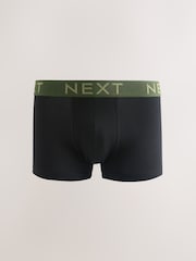 Black Red/Blue Textured Waistbands Hipster Boxers 5 Pack - Image 4 of 9