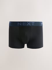 Black Red/Blue Textured Waistbands Hipster Boxers 5 Pack - Image 6 of 9