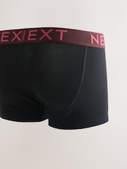 Black Red/Blue Textured Waistbands Hipster Boxers 5 Pack - Image 7 of 9