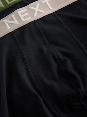 Black Red/Blue Textured Waistbands Hipster Boxers 5 Pack - Image 9 of 9