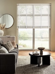 White Gloss Pure Made To Measure 50mm Sunwood 38mm Cotton Taped Venetian Blinds - Image 1 of 6