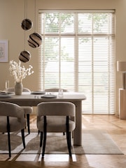 Cream Morena Made To Measure 50mm Sunwood 38mm Mist Taped Venetian Blinds - Image 1 of 6