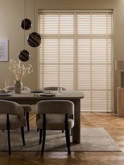 Cream Morena Made To Measure 50mm Sunwood 38mm Mist Taped Venetian Blinds - Image 3 of 6
