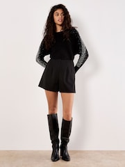 Apricot Black Pearls Stud Gems Batwing Jumper - Image 3 of 4