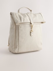 White Slouchy Backpack - Image 1 of 5