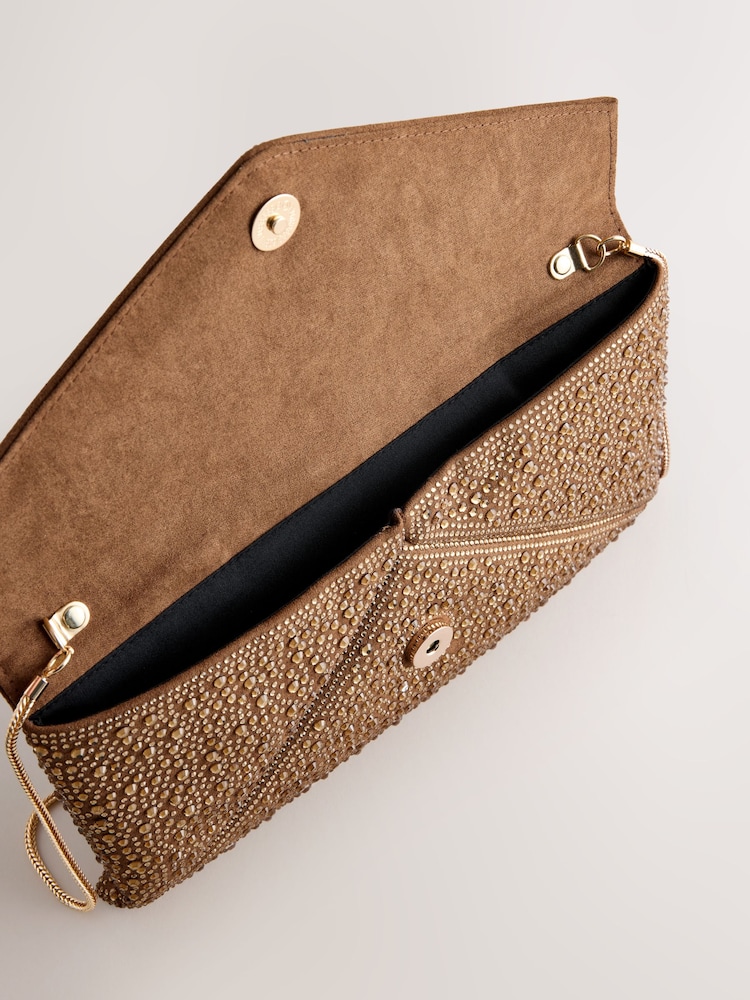 Bronze Sparkle Clutch Bag - Image 10 of 10