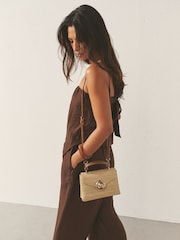 Natural Raffa Effect Shell Hardware Bag - Image 3 of 9