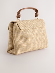 Natural Raffa Effect Shell Hardware Bag - Image 6 of 9