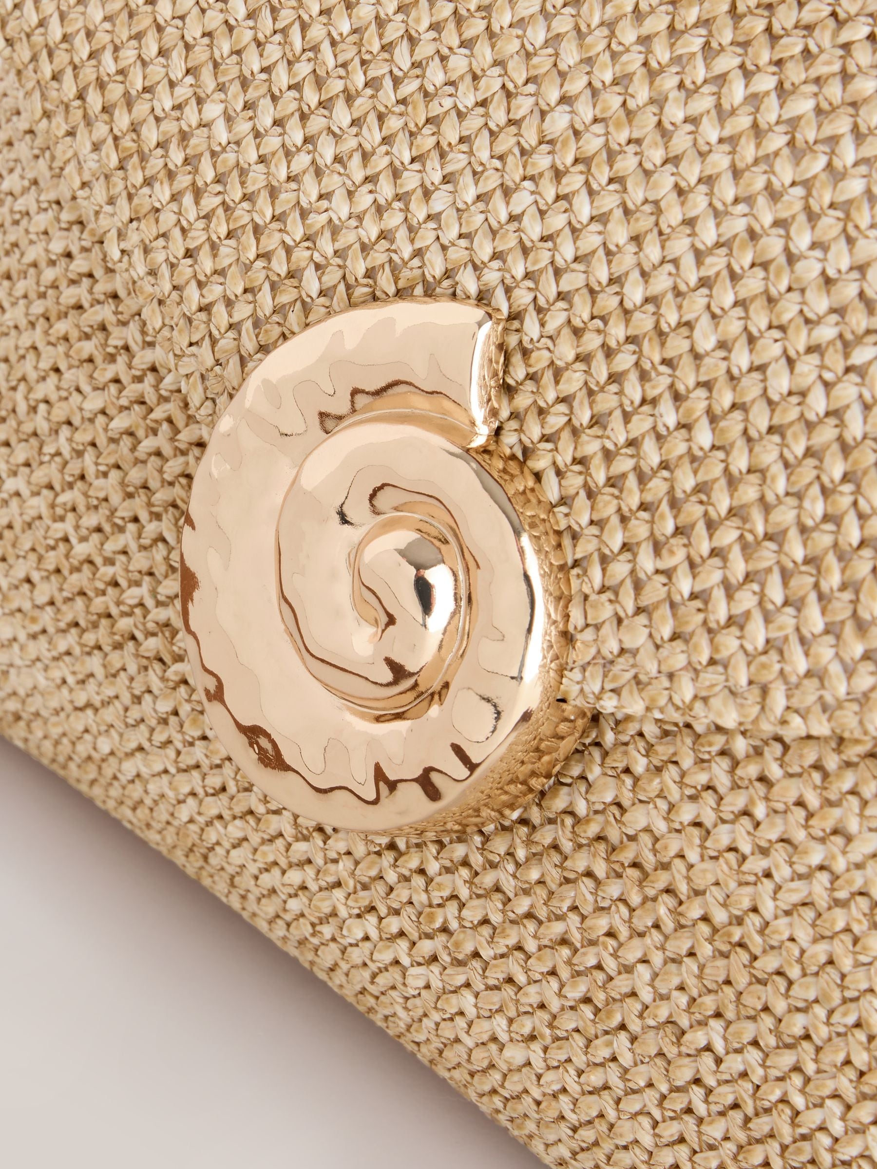 Buy Natural Raffia Effect Shell Hardware Bag from Next USA