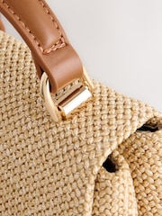 Natural Raffa Effect Shell Hardware Bag - Image 8 of 9