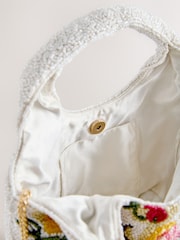 Print Beaded Fruit Top Handle Bag - Image 9 of 9