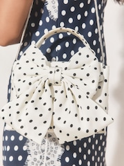 Monochrom - Handtasche mit Satinschleife - Bild 3 von 9