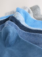 Blue Cotton Rich Trainer Socks 7 Pack - Image 3 of 3