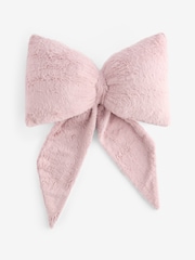 Just Pink 3D Faux Fur Bow Cushion - Image 4 of 4