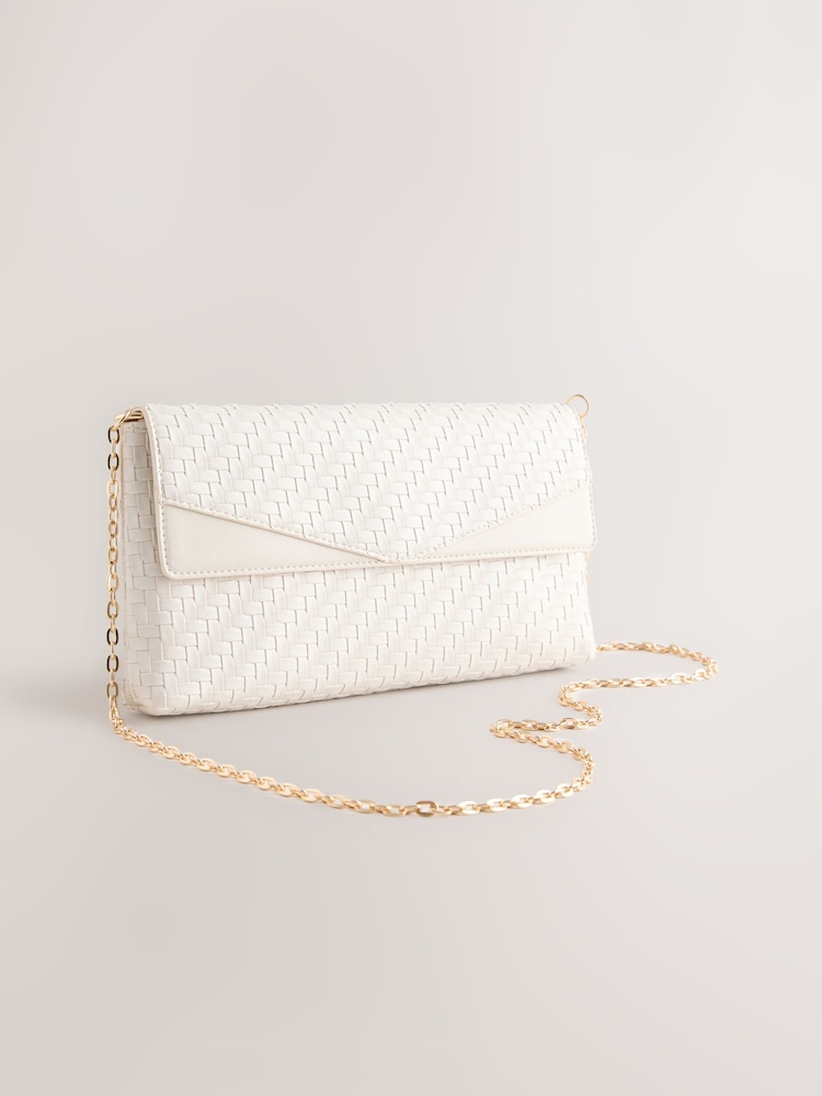 Bone Weave Embossed Clutch Bag - Image 1 of 5