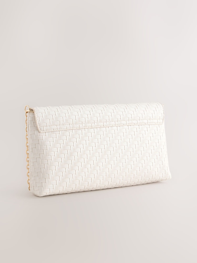 Bone Weave Embossed Clutch Bag - Image 2 of 5