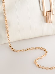 أبيض - حقيبة يد صغيرة بتصميم منفوخ - صورة 7 من 9