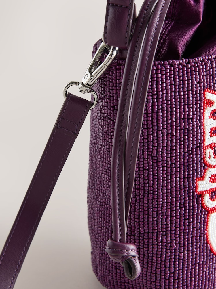 Red Cherry Coke License Beaded Cross Body Bag - Image 9 of 9