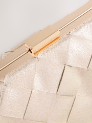 Розово-золотистый - Плетеный клатч - Изображение 7 8