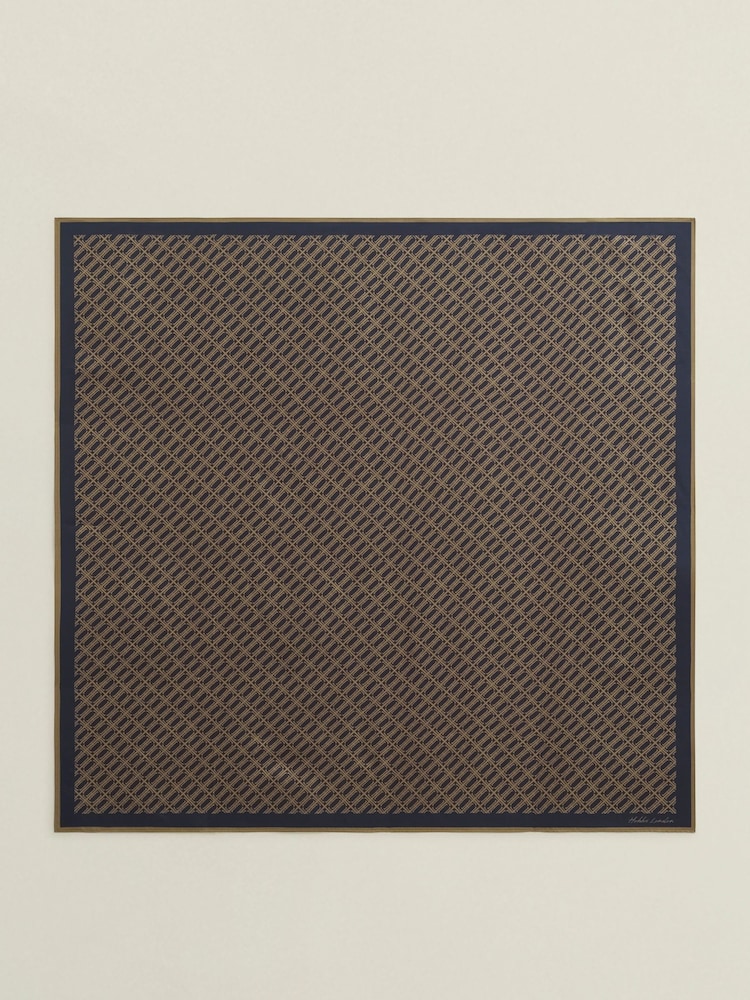 Hobbs Blue Bria Silk Scarf - Image 3 of 3