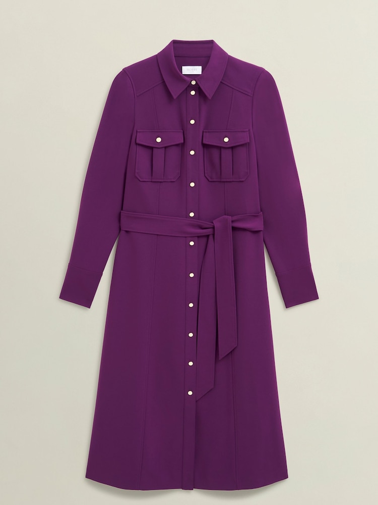 Hobbs Purple Petite Violet Dress - Image 4 of 4 Hobbs Purple Petite Violet Dress - Image 4 of 4