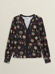 Hobbs Black Zelia Printed Top - Image 4 of 4