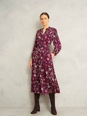 Hobbs Red Petite Sofia Dress - Image 1 of 4
