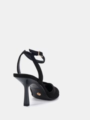 Novo Red Wide Fit Icy Mesh Ankle Strap Stiletto Courts - Image 4 of 6