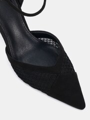 Novo Red Wide Fit Icy Mesh Ankle Strap Stiletto Courts - Image 6 of 6