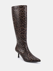 Novo Animal Grateful Mid Stiletto Heel Point Knee Boots - Image 3 of 6