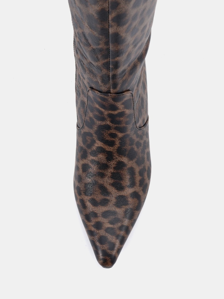 Novo Animal Grateful Mid Stiletto Heel Point Knee Boots - Image 6 of 6