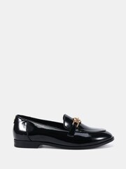 Novo Black Wide Fit Celeste Ring Trim Loafers - Image 2 of 6